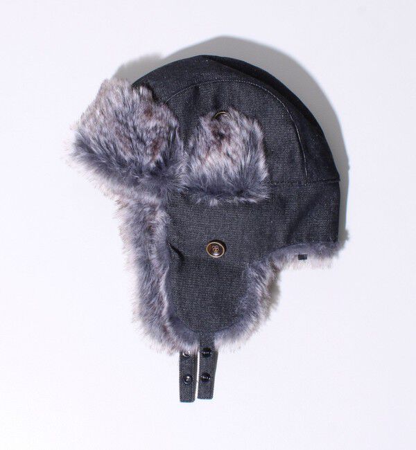 GLOSTER「【GLOSTER/グロスター】フライトキャップ 2WAY ナイロン/デニム」|キャップ・キャスケット|