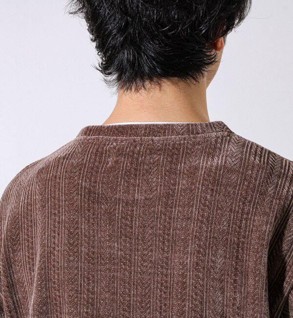 GLOSTER「【上品な光沢感】シェニールフェイクレイヤードカットソー」|Tシャツ・カットソー|