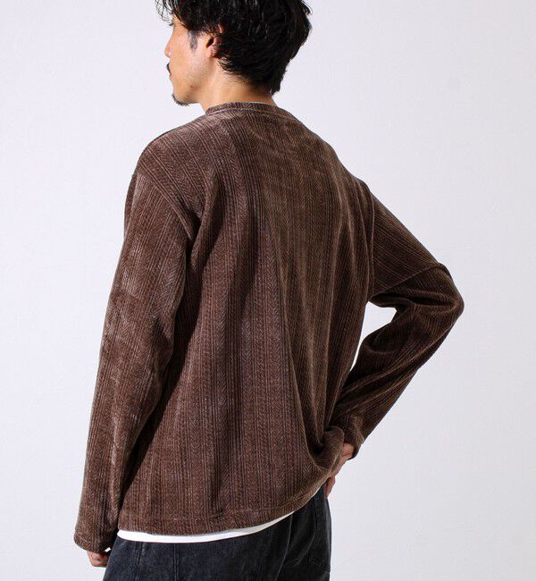 GLOSTER「【上品な光沢感】シェニールフェイクレイヤードカットソー」|Tシャツ・カットソー|