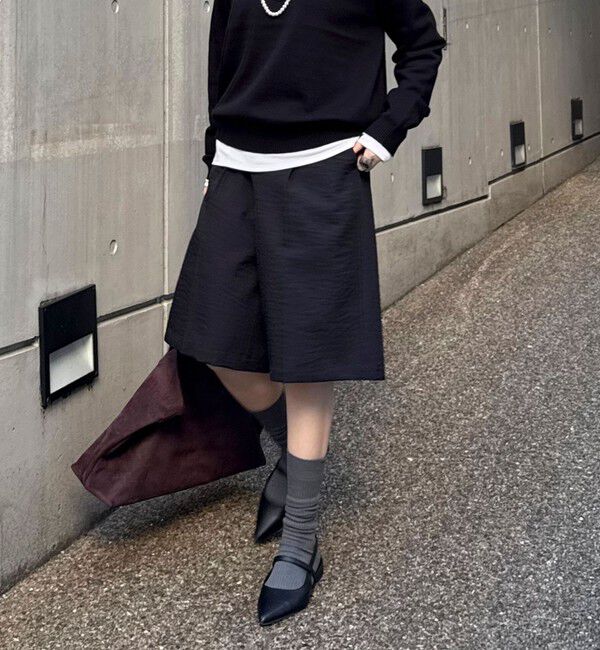 fredy emue「タックスラックスハーフパンツ」|その他|ブラック