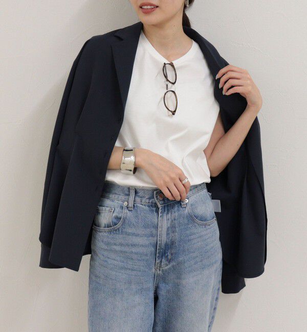 fredy emue「シルケットスムースフレンチTシャツ」|Tシャツ・カットソー|オフホワイト