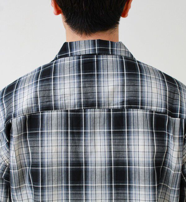 GLOSTER「【軽羽織りにおすすめ】シアーチェック 半袖ZIPシャツ」|シャツ・ブラウス|