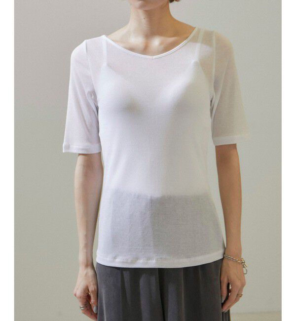 SALON adam et rope'「nu=layerジェントルVネックシアーTシャツ」|Tシャツ・カットソー|