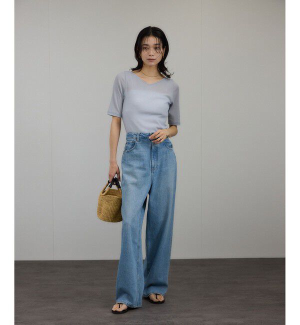 SALON adam et rope'「nu=layerジェントルVネックシアーTシャツ」|Tシャツ・カットソー|