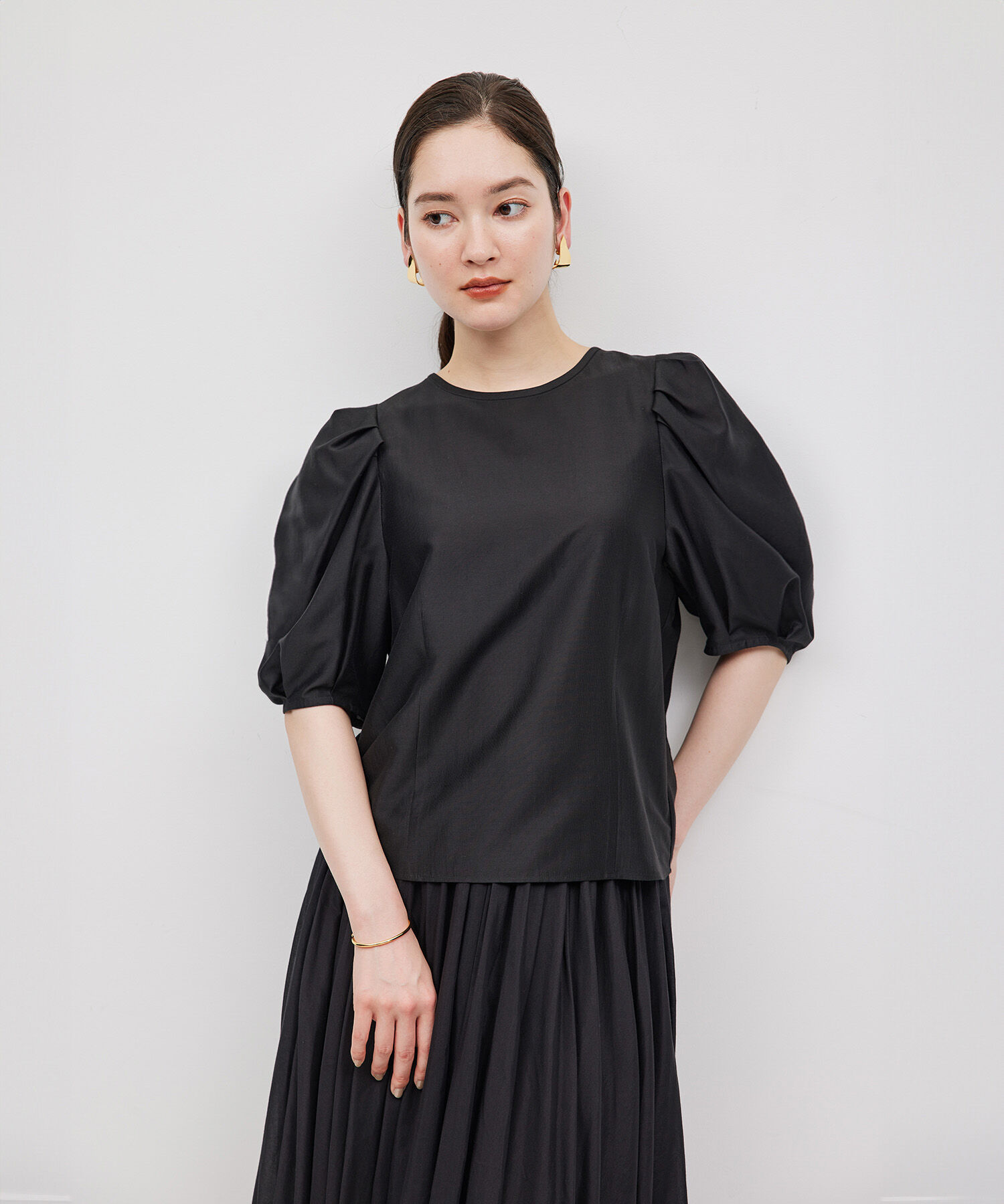 ROPE「【新色追加】【洗える】カールマイヤーパフスリーブブラウス【雑誌/メディア掲載】」|シャツ・ブラウス|