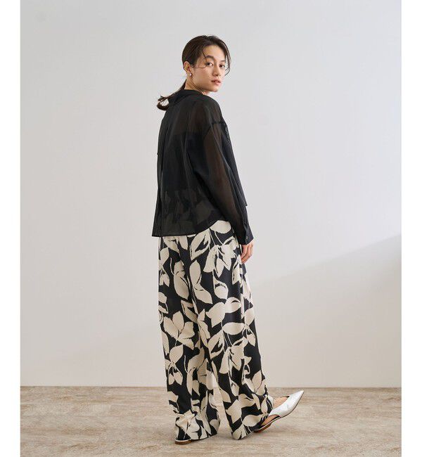 ROPE「【洗える】コットンシアークロップドシャツブラウス」|シャツ・ブラウス|