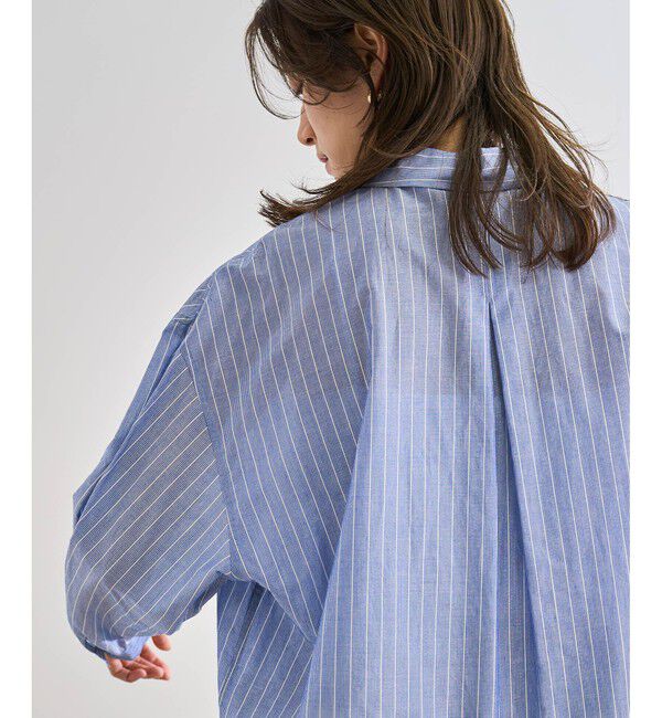 ROPE「【洗える】コットンシアークロップドシャツブラウス」|シャツ・ブラウス|