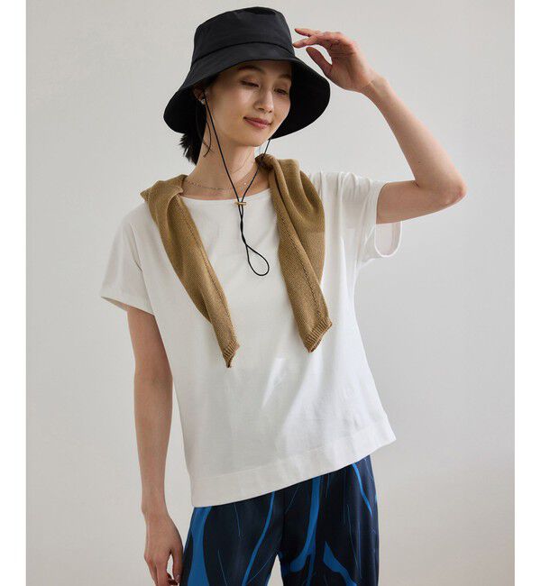 ROPE「【洗える】スーピマコットン アームレットＴシャツ」|Tシャツ・カットソー|