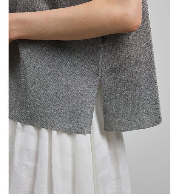 ROPE「【洗える】シャイニーフレンチスリーブプルオーバー」|シャツ・ブラウス|