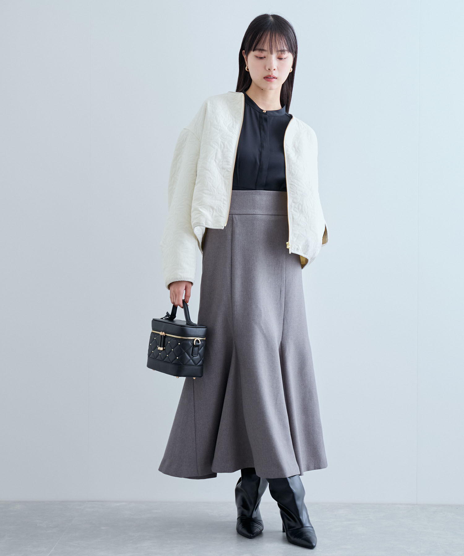 VIS「【洗える】ウエストタックブラウス」|シャツ・ブラウス|