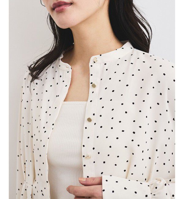 VIS「【洗える】ウエストタックブラウス」|シャツ・ブラウス|