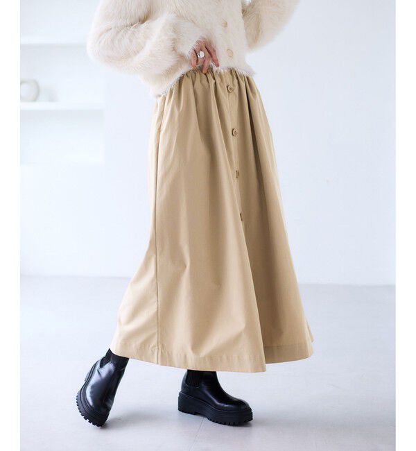 VIS「【WEB限定】フロントボタンフレアスカート」|スカート|