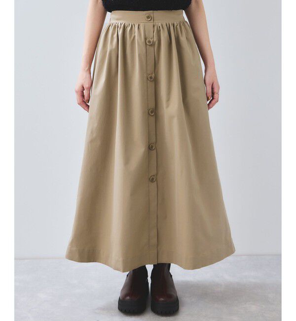 VIS「【WEB限定】フロントボタンフレアスカート」|スカート|