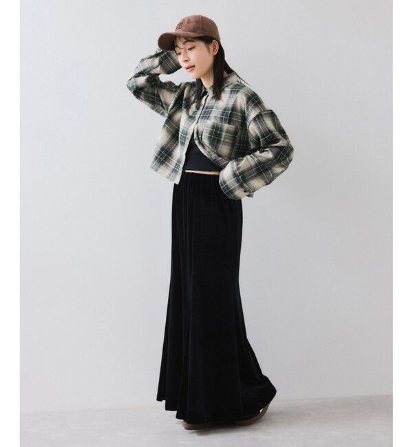 VIS「【WEB/一部店舗限定】オンブレチェックショートシャツ」|シャツ・ブラウス|