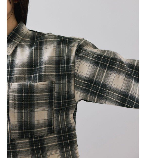 VIS「【WEB/一部店舗限定】オンブレチェックショートシャツ」|シャツ・ブラウス|