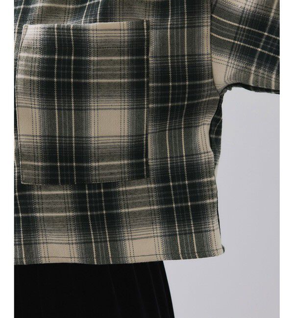 VIS「【WEB/一部店舗限定】オンブレチェックショートシャツ」|シャツ・ブラウス|