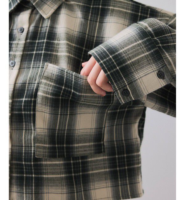 VIS「【WEB/一部店舗限定】オンブレチェックショートシャツ」|シャツ・ブラウス|