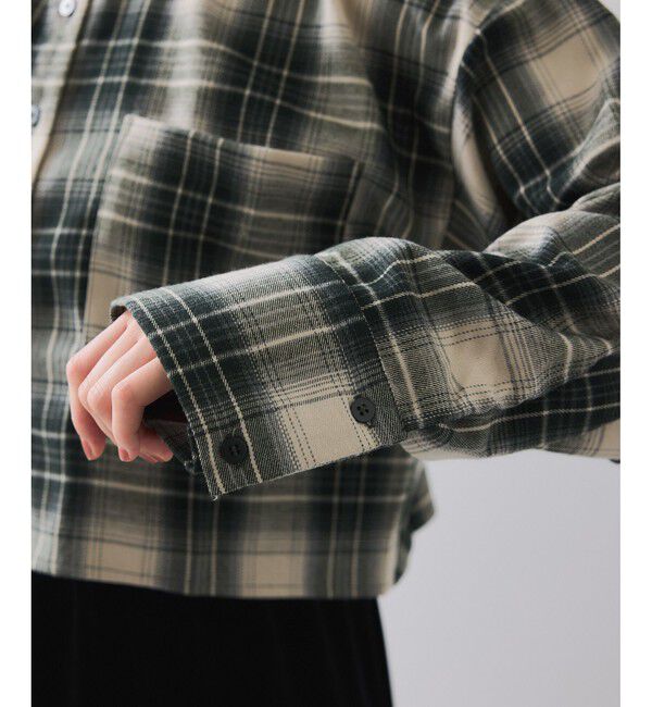 VIS「【WEB/一部店舗限定】オンブレチェックショートシャツ」|シャツ・ブラウス|