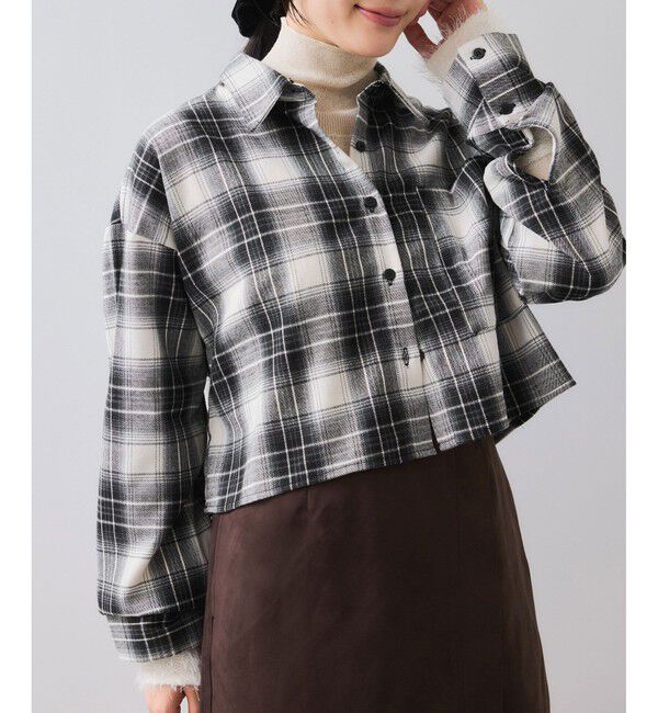 VIS「【WEB/一部店舗限定】オンブレチェックショートシャツ」|シャツ・ブラウス|