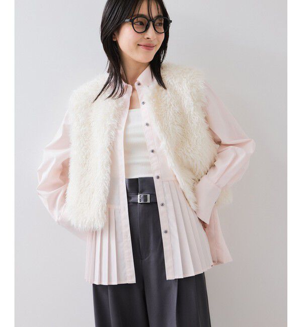 VIS「プリーツシャツ/イージーケア」|シャツ・ブラウス|