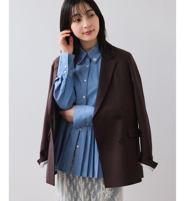 VIS「プリーツシャツ/イージーケア」|シャツ・ブラウス|