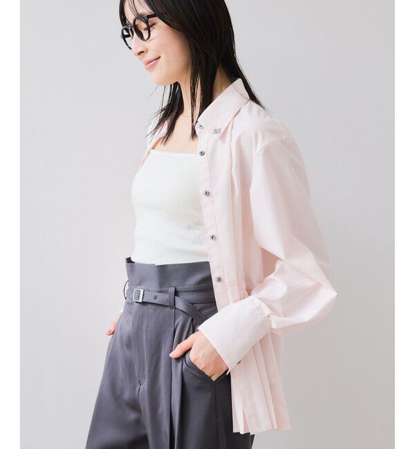 VIS「プリーツシャツ/イージーケア」|シャツ・ブラウス|ピンク(63)