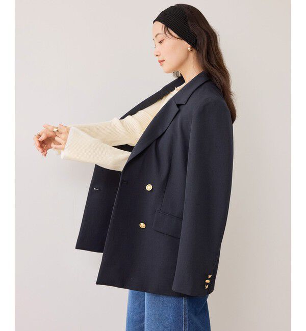 VIS「ダブルカラーポロニットトップス」|ニット・セーター|