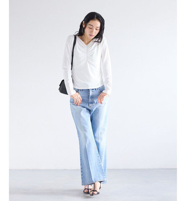 VIS「シャーリングギャザーカットソー」|Tシャツ・カットソー|