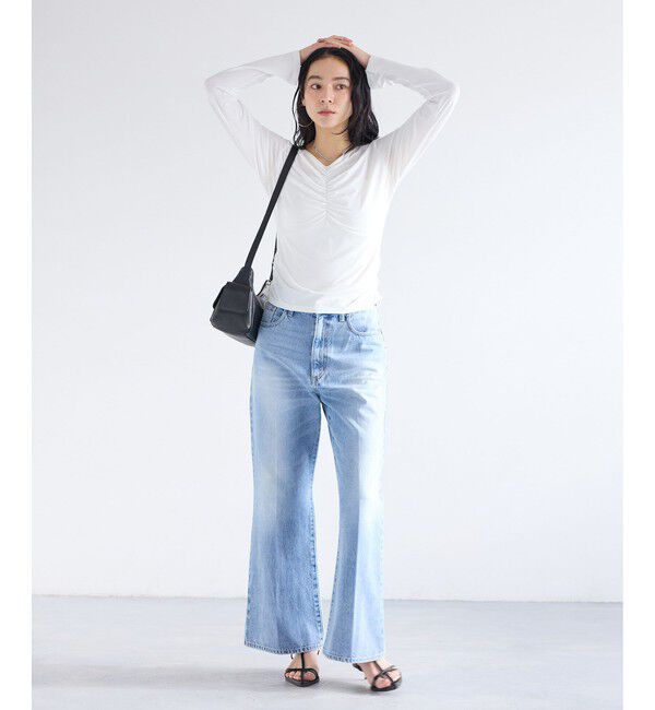 VIS「シャーリングギャザーカットソー」|Tシャツ・カットソー|