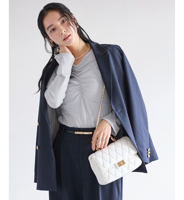 VIS「シャーリングギャザーカットソー」|Tシャツ・カットソー|