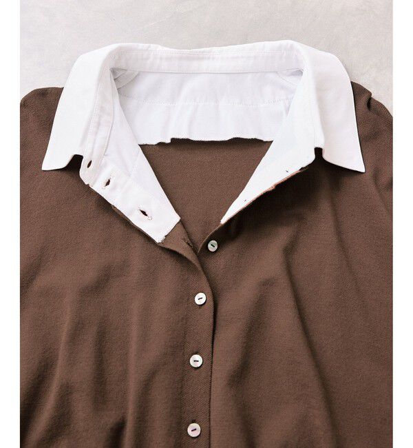 VIS「レースカフスドッキングニットカーディガン」|カーディガン|