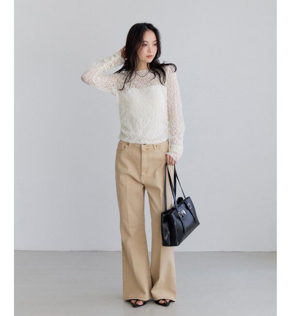 VIS「カラーフレアデニムパンツ」|デニム|