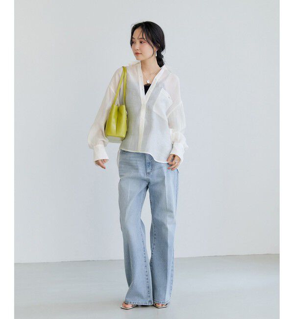 VIS「カラーフレアデニムパンツ」|デニム|