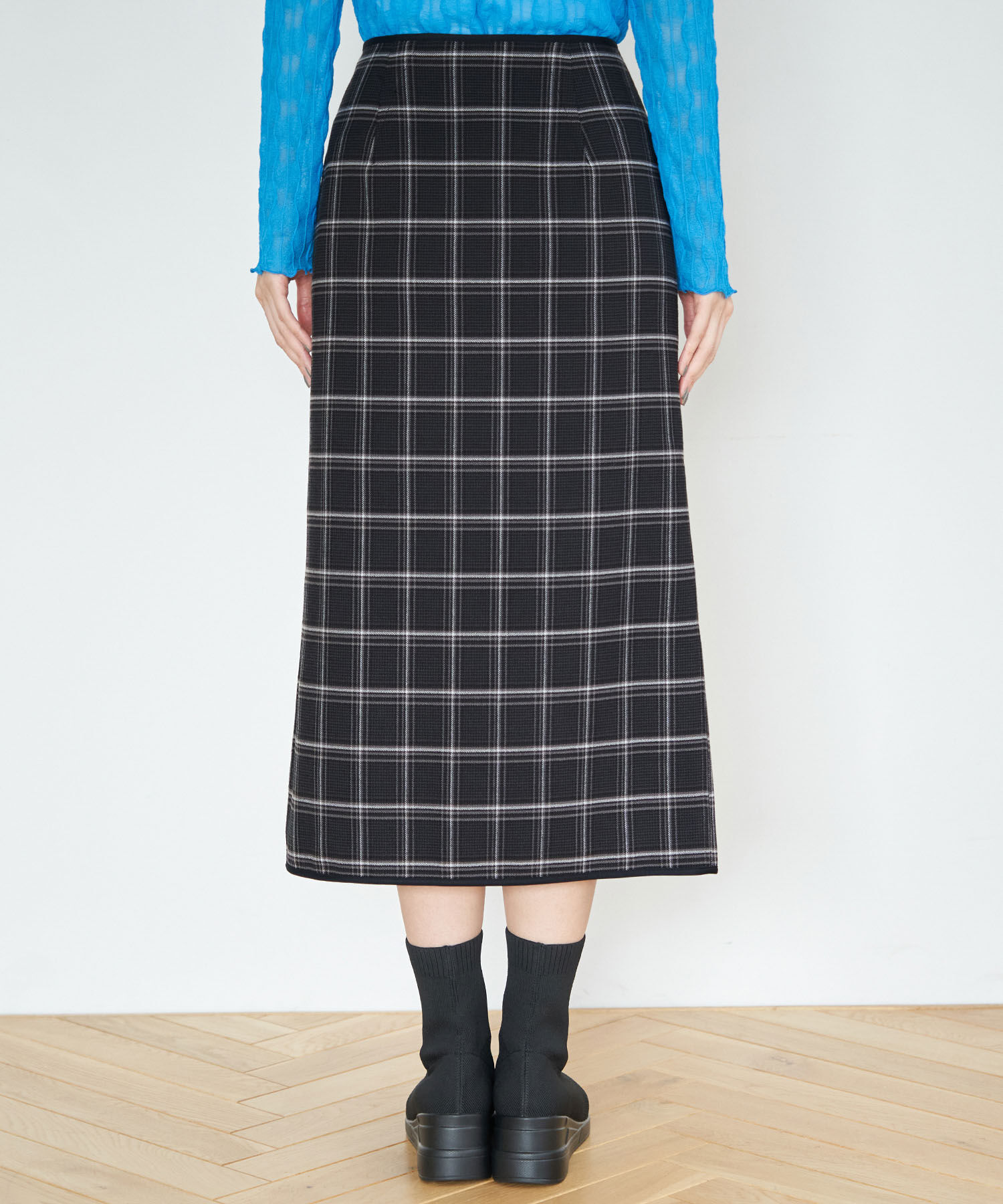 Rope&rsquo;Picnic「チェック＆無地リバーシブルスカート」|スカート|