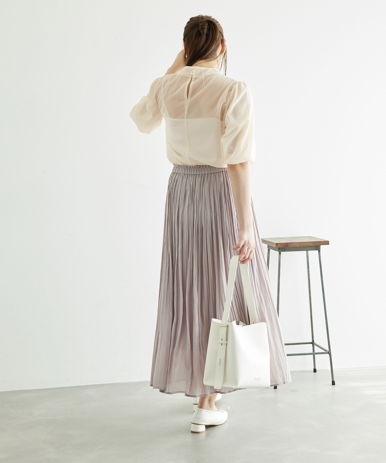 Rope&rsquo;Picnic「袖ボリュームブライトシアーブラウス」|シャツ・ブラウス|