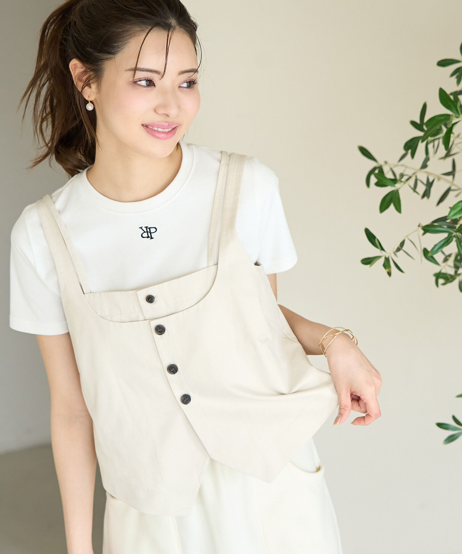 Rope&rsquo;Picnic「レイヤード風キャミソールジレ」|ベスト・ジレ|