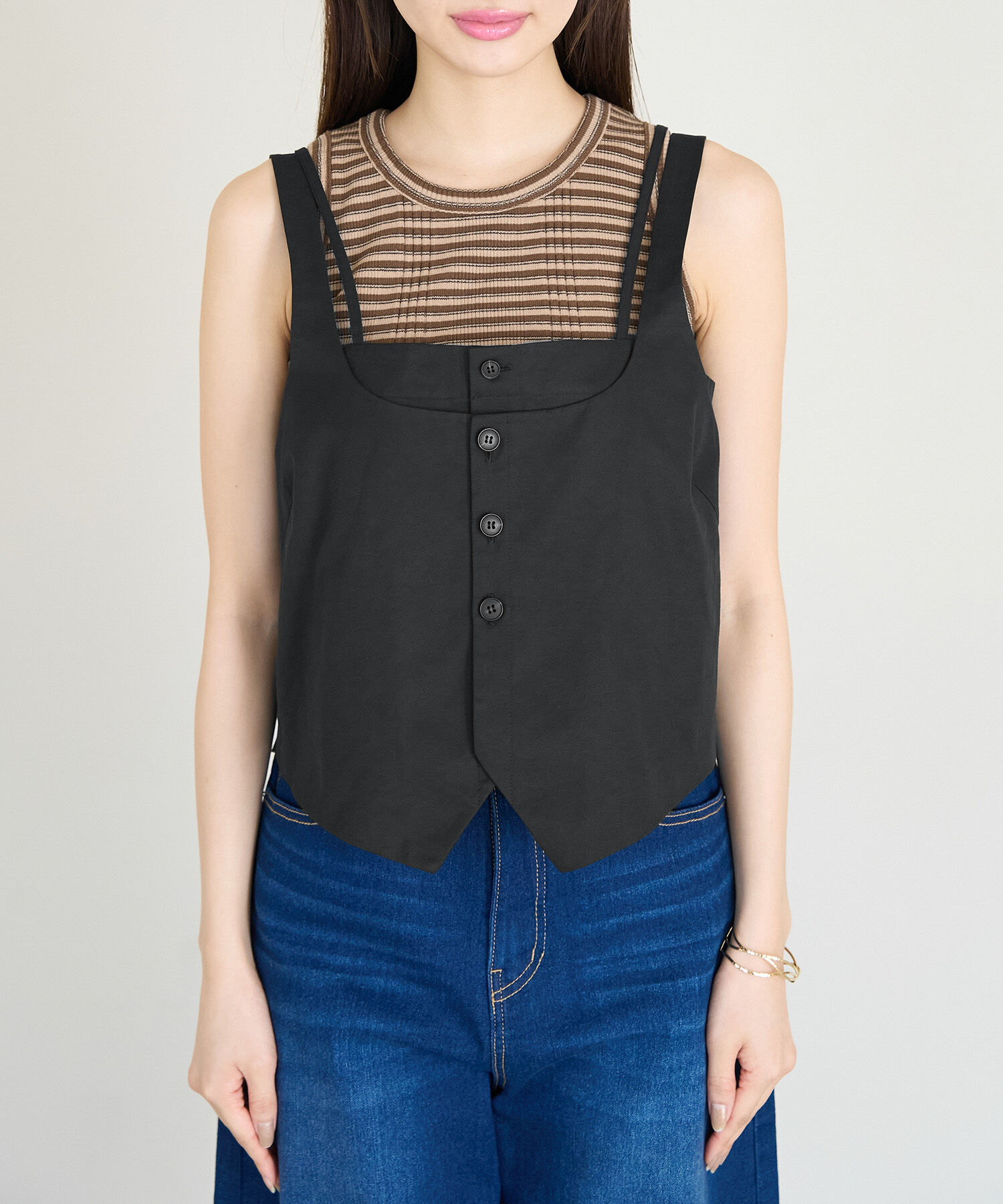 Rope&rsquo;Picnic「レイヤード風キャミソールジレ」|ベスト・ジレ|