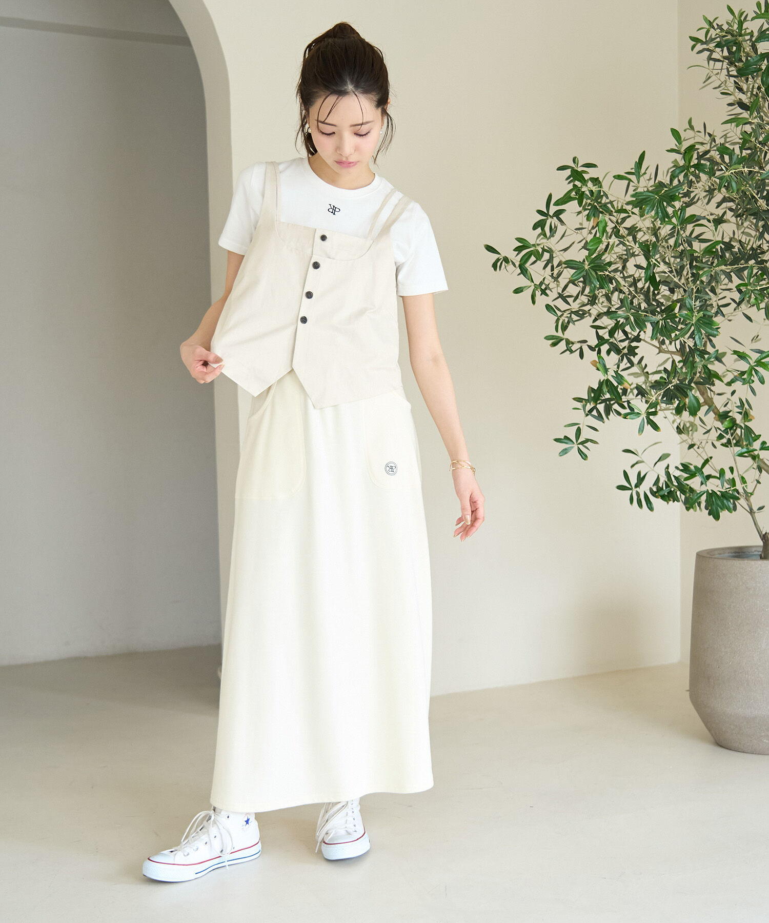 Rope&rsquo;Picnic「レイヤード風キャミソールジレ」|ベスト・ジレ|