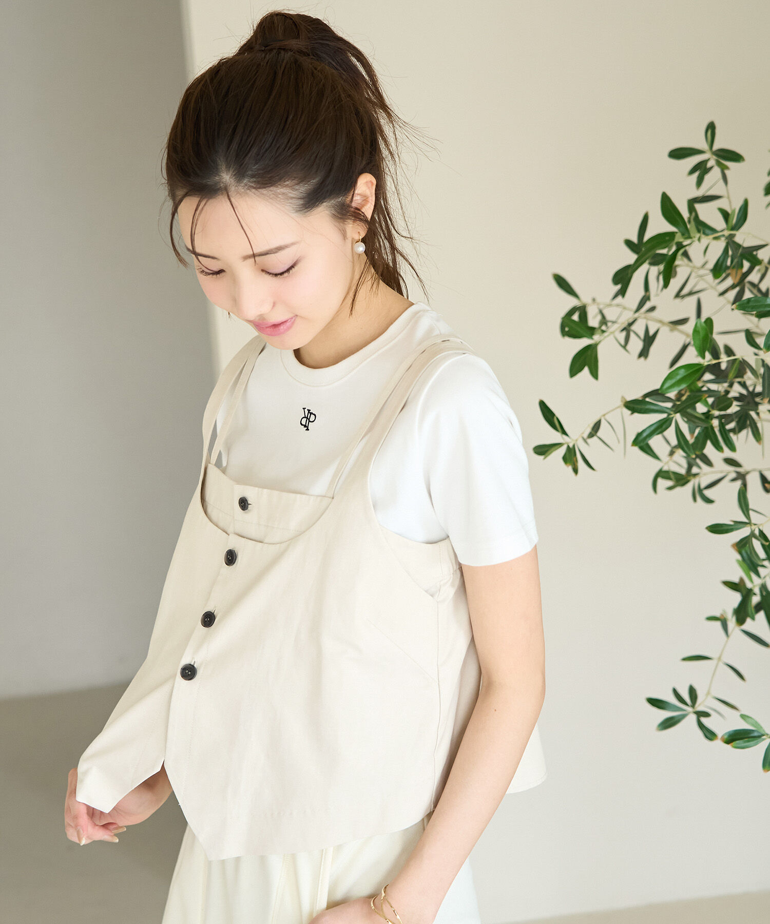 Rope&rsquo;Picnic「レイヤード風キャミソールジレ」|ベスト・ジレ|