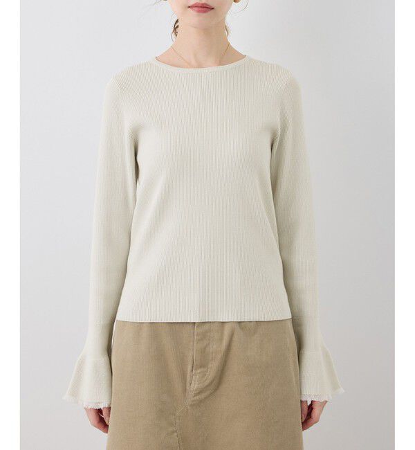 Rope&rsquo;Picnic「袖口フレアシアーニットプルオーバー/洗濯機OK」|ニット・セーター|