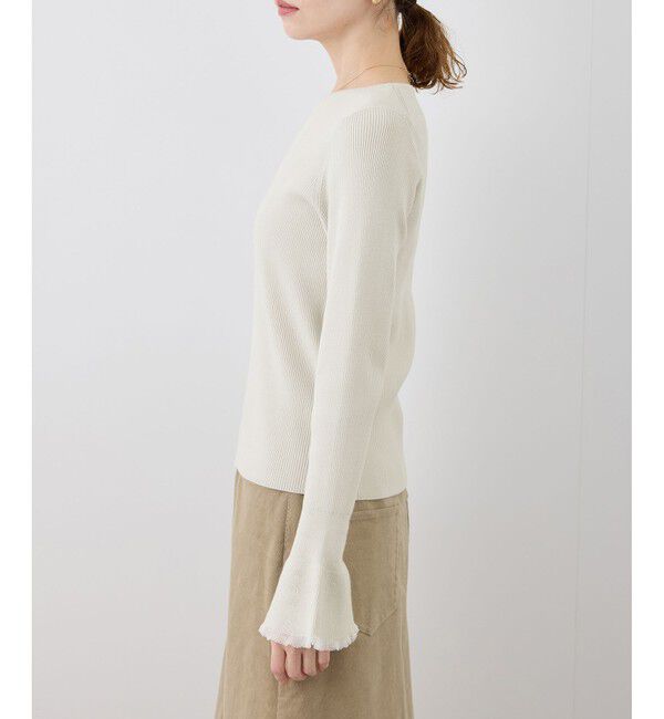 Rope&rsquo;Picnic「袖口フレアシアーニットプルオーバー/洗濯機OK」|ニット・セーター|