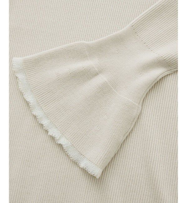 Rope&rsquo;Picnic「袖口フレアシアーニットプルオーバー/洗濯機OK」|ニット・セーター|