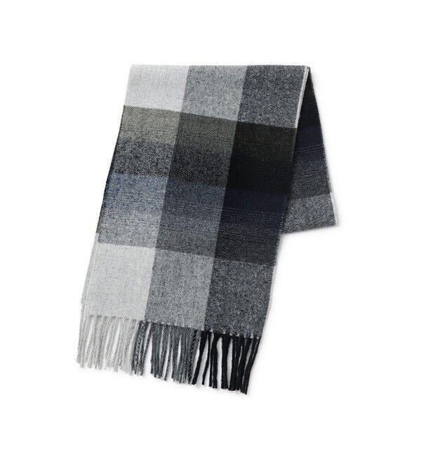 ROPE PICNIC PASSAGE「チェックマフラー」|マフラー|ブラック系(02)