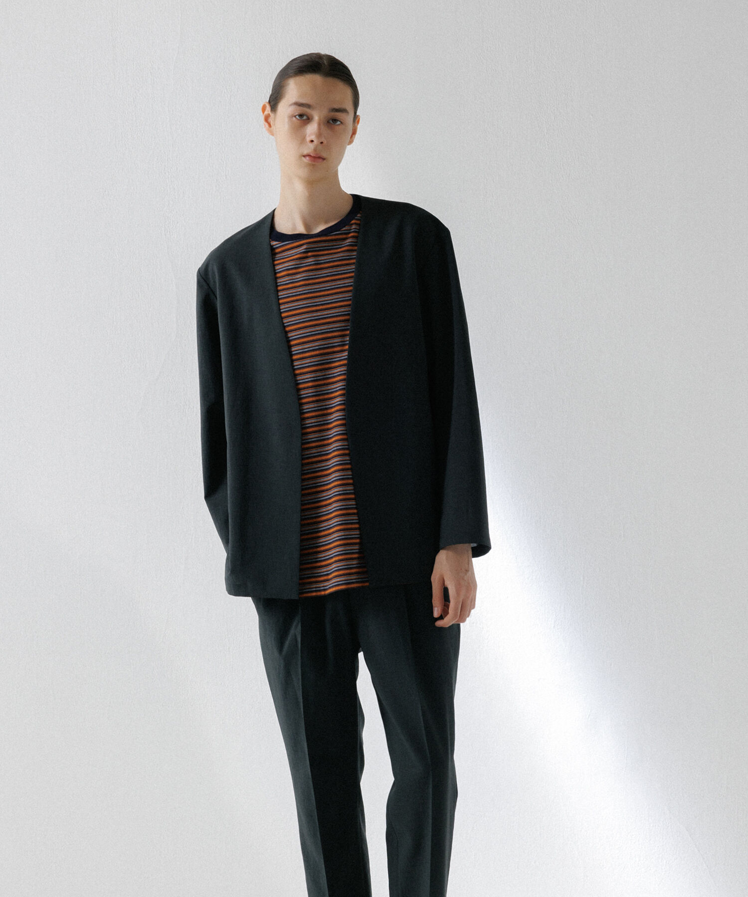 ADAM ET ROPE'「2点セット【RIRANCHA / リランチェ】セットアップ / ノーカラージャケット＆イージーパンツ / イージーケア」|スーツ|