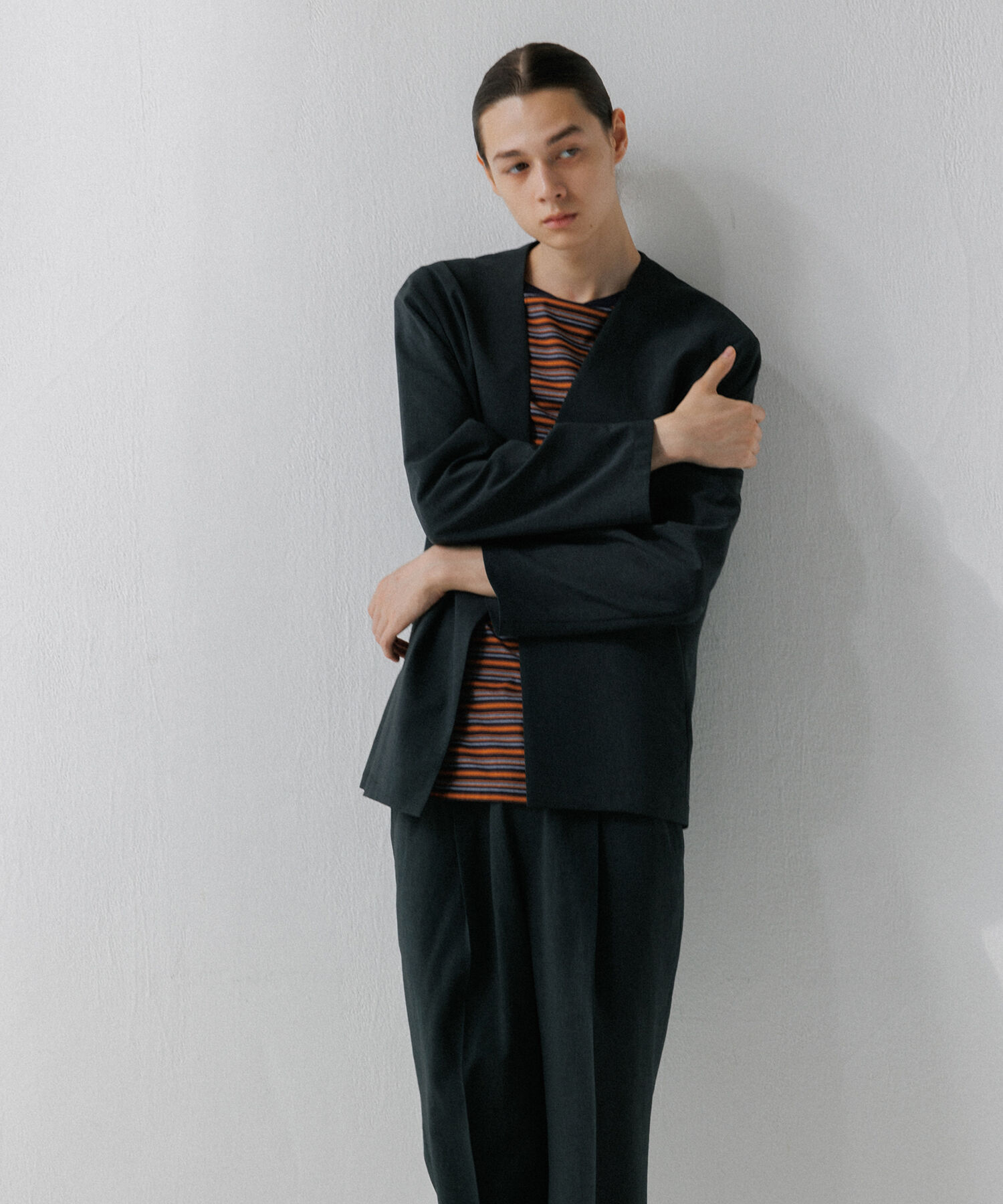 ADAM ET ROPE'「2点セット【RIRANCHA / リランチェ】セットアップ / ノーカラージャケット＆イージーパンツ / イージーケア」|スーツ|