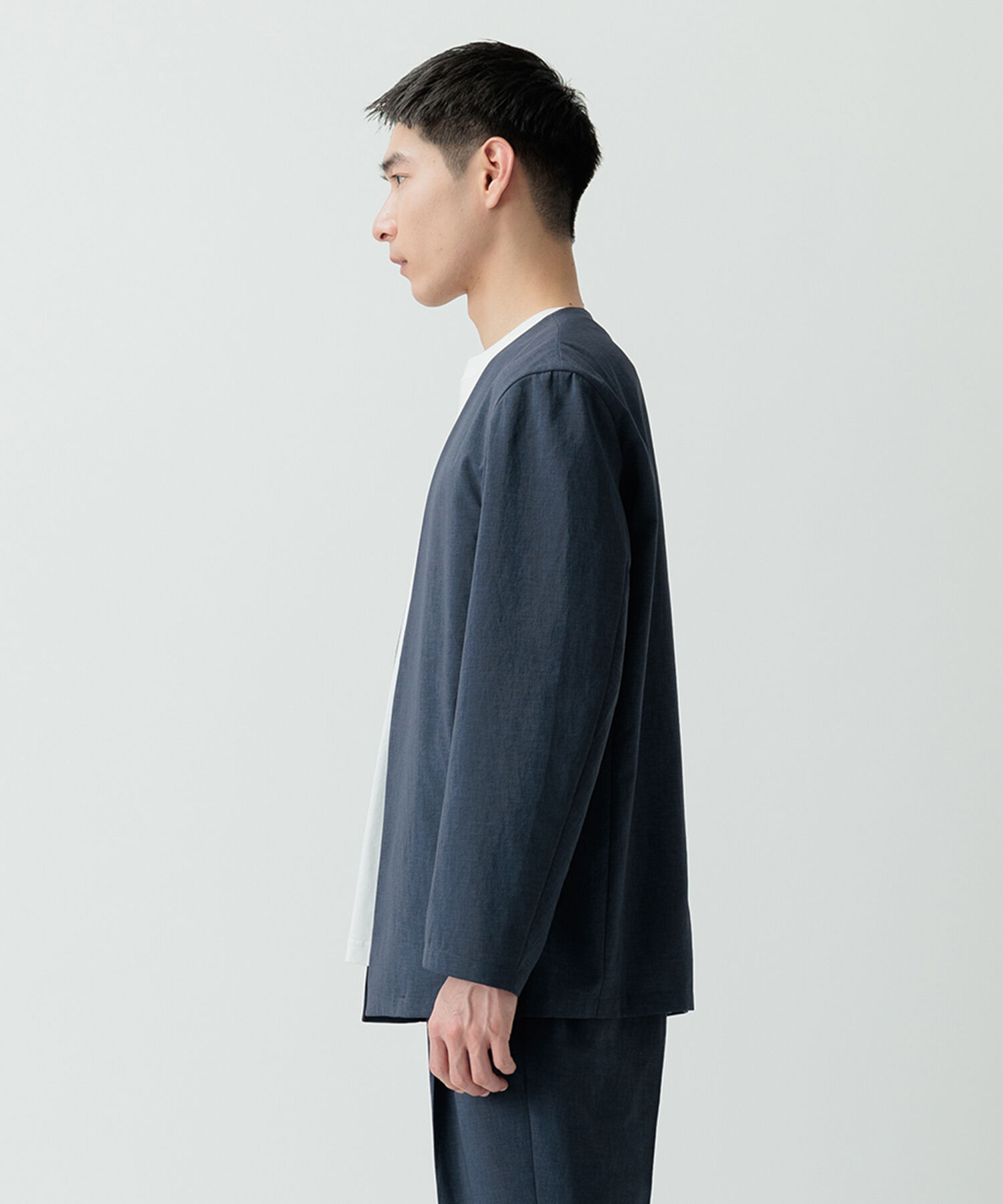 ADAM ET ROPE'「2点セット【RIRANCHA / リランチェ】セットアップ / ノーカラージャケット＆イージーパンツ / イージーケア」|スーツ|