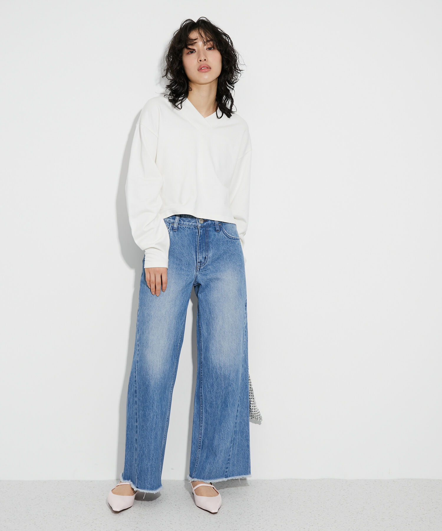 ADAM ET ROPE'「タックスリーブロンTEE」|Tシャツ・カットソー|