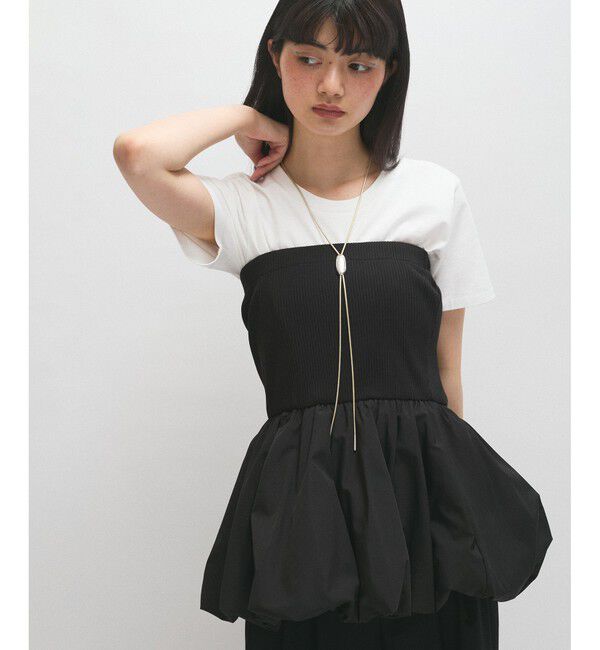 ADAM ET ROPE'「【サステナブル】バルーンベアセットTee」|Tシャツ・カットソー|ブラック系(02)