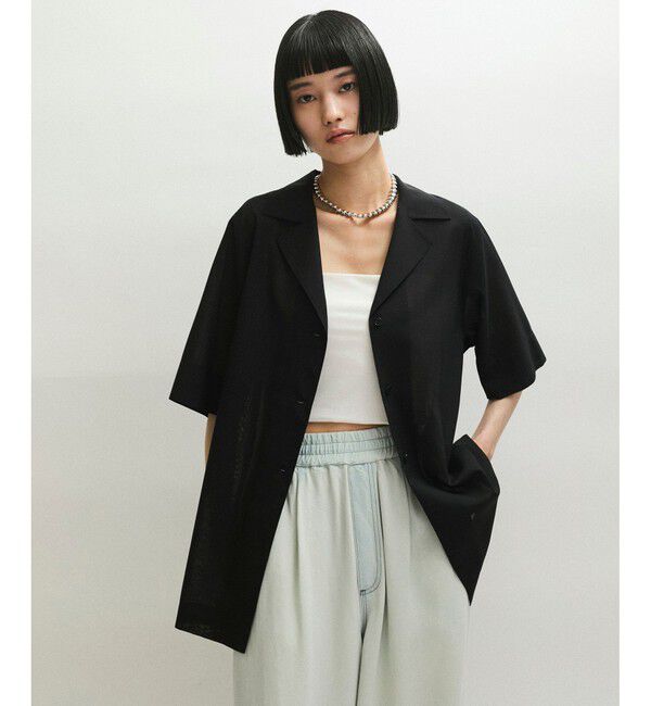 ADAM ET ROPE'「【接触冷感】ライトシャツジャケット」|シャツ・ブラウス|