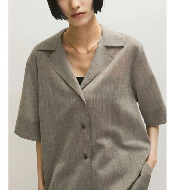 ADAM ET ROPE'「【接触冷感】ライトシャツジャケット」|シャツ・ブラウス|
